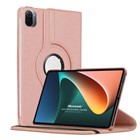 Microsonic Xiaomi Mi Pad 5 Kılıf 360 Dönerli Stand Deri Rose Gold