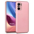 Microsonic Matte Silicone Xiaomi Poco F3 Kılıf Rose Gold