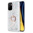 Microsonic Xiaomi Redmi Note 11 SE Kılıf Glitter Liquid Holder Gümüş