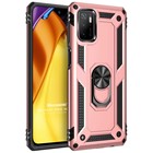 Microsonic Xiaomi Redmi Note 11 SE Kılıf Military Ring Holder Rose Gold