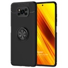 Microsonic Xiaomi Poco X3 NFC Kılıf Kickstand Ring Holder Siyah