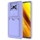 Microsonic Xiaomi Poco X3 Pro Kılıf Inside Card Slot Lila