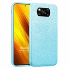 Microsonic Xiaomi Poco X3 Pro Kılıf Sparkle Shiny Mavi