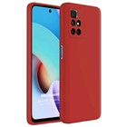 Microsonic Matte Silicone Xiaomi Redmi 10 2022 Kılıf Kırmızı