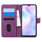 Microsonic Xiaomi Redmi 9A Kılıf Fabric Book Wallet Mor