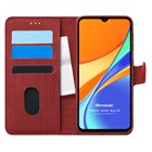 Microsonic Xiaomi Redmi 10A Kılıf Fabric Book Wallet Kırmızı