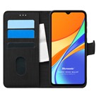 Microsonic Xiaomi Redmi 9C Kılıf Fabric Book Wallet Siyah