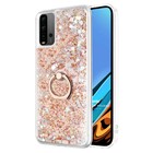 Microsonic Xiaomi Redmi 9T Kılıf Glitter Liquid Holder Gold