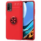 Microsonic Xiaomi Redmi 9T Kılıf Kickstand Ring Holder Kırmızı