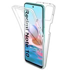 Microsonic Xiaomi Redmi Note 10 Kılıf 6 Tarafı Tam Full Koruma 360 Clear Soft Şeffaf