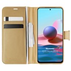 Microsonic Xiaomi Redmi Note 10 Kılıf Delux Leather Wallet Gold