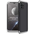 Microsonic Xiaomi Poco M5s Kılıf Double Dip 360 Protective Siyah Gri