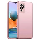 Microsonic Matte Silicone Xiaomi Redmi Note 10S Kılıf Rose Gold