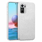 Microsonic Xiaomi Redmi Note 10 Kılıf Sparkle Shiny Gümüş