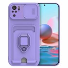 Microsonic Xiaomi Redmi Note 10 Kılıf Multifunction Silicone Lila