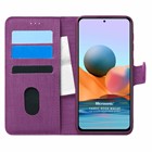 Microsonic Xiaomi Redmi Note 10 Pro Kılıf Fabric Book Wallet Mor