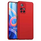 Microsonic Matte Silicone Xiaomi Redmi Note 11 Kılıf Kırmızı