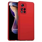 Microsonic Matte Silicone Xiaomi Redmi Note 11 Pro Kılıf Kırmızı