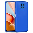 Microsonic Matte Silicone Xiaomi Redmi Note 9 5G Kılıf Mavi