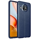 Microsonic Xiaomi Redmi Note 9 Pro 5G Kılıf Deri Dokulu Silikon Lacivert