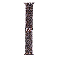 Microsonic Apple Watch Series 12 46mm Kordon Luxe Metal Leopard Lila