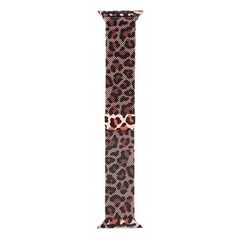 Microsonic Apple Watch Series 12 46mm Kordon Luxe Metal Leopard Rose Gold