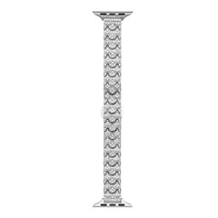 Microsonic Apple Watch Series 12 46mm Kordon Metal Fish Tail Style Gümüş
