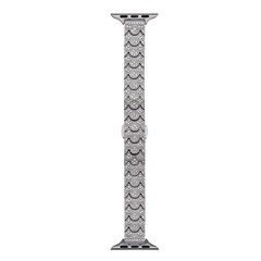 Microsonic Apple Watch Series 12 46mm Kordon Metal Fish Tail Style Koyu Gri
