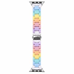 Microsonic Apple Watch Series 11 42mm Flame Metal Stainless Kordon Gökkuşağı