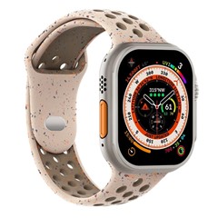 Microsonic Apple Watch Series 12 46mm Kordon Flame Circle Bej
