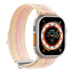 Microsonic Apple Watch Series 12 46mm Kordon Terra Strand Pembe