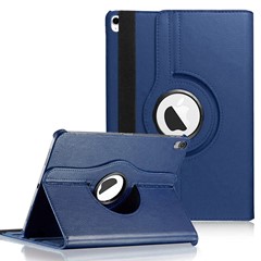 Microsonic Apple iPad Air 13 2026 Kılıf A3461-A3462 360 Rotating Stand Deri Lacivert