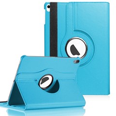 Microsonic Apple iPad Air 13 2026 Kılıf A3461-A3462 360 Rotating Stand Deri Mavi