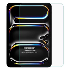 Microsonic Apple iPad Pro 11 2024 A2836-A2837 Tempered Glass Cam Ekran Koruyucu