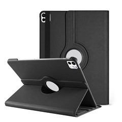 Microsonic Apple iPad Pro 13 2025 Kılıf A3360-A3361 360 Rotating Stand Deri Siyah