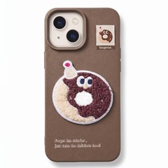 Microsonic Apple iPhone 15 Kılıf Stitched Puppy Plush Doughnut