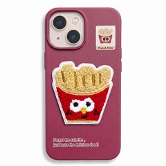 Microsonic Apple iPhone 15 Kılıf Stitched Puppy Plush French Fries
