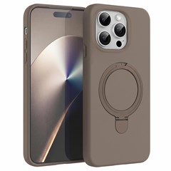 Microsonic Apple iPhone 14 Pro Kılıf Aura Stant MagSafe Kahverengi