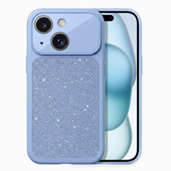 Microsonic Apple iPhone 15 Kılıf Ruby Sparkle Mavi