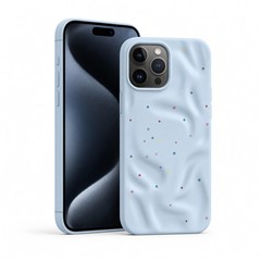Microsonic Apple iPhone 15 Pro Max Kılıf Rippledots Mavi