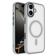 Microsonic Apple iPhone 17 Kılıf Zenicon MagSafe Gri