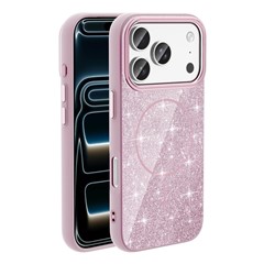 Microsonic Apple iPhone 18 Pro Kılıf GlamGrip Luxe Pembe