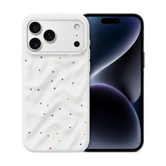 Microsonic Apple iPhone 18 Pro Kılıf Rippledots Beyaz