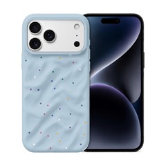Microsonic Apple iPhone 18 Pro Kılıf Rippledots Mavi
