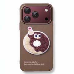 Microsonic Apple iPhone 17 Pro Kılıf Stitched Puppy Plush Doughnut