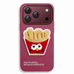 Microsonic Apple iPhone 17 Pro Kılıf Stitched Puppy Plush French Fries