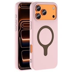 Microsonic Apple iPhone 17 Pro Kılıf Pastello MagSafe Açık Pembe