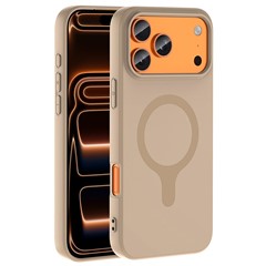 Microsonic Apple iPhone 17 Pro Kılıf Pastello MagSafe Bej