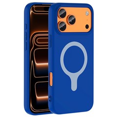 Microsonic Apple iPhone 17 Pro Kılıf Pastello MagSafe Saks Mavi