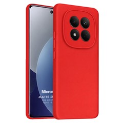 Microsonic Matte Silicone Xiaomi Redmi Note 15 Pro 5G Kılıf Kırmızı